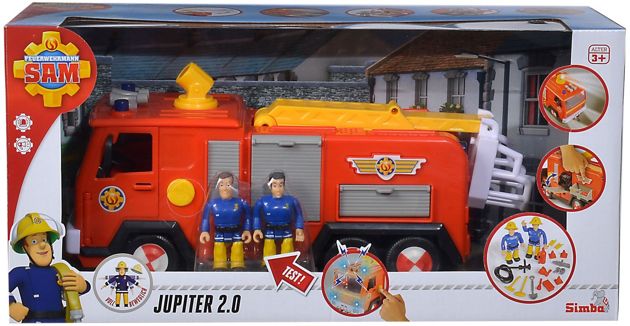 Simba Strażak Sam Zestaw Wóz strażacki Jupiter 2.0 i Remiza Strażacka Światło i Dźwięk