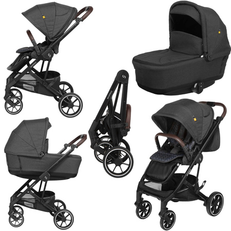 Skiddou Moss Wózek 2w1 onyx black