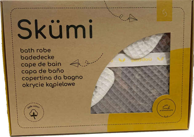 Skiddou Skumi bawełniane okrycie kąpielowe szare