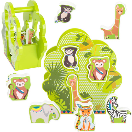 Small Foot 11091 Dżungla drewniany sorter ze zwier