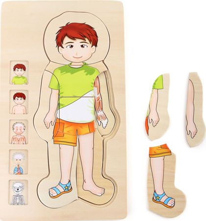 Small Foot Drewniane Puzzle Anatomia Ciało Człowieka dla dzieci