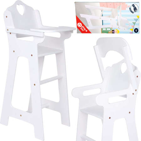 Small Foot Drewniane krzesełko dla lalek do karmienia