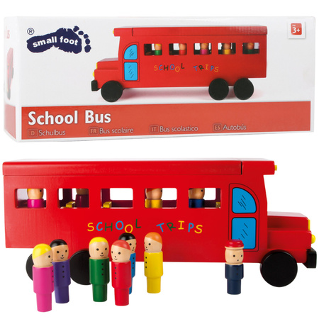 Small Foot Drewniany Autobus szkolny z figurkami