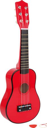Small Foot Gitara czerwona klasyczna drewniana dla dzieci