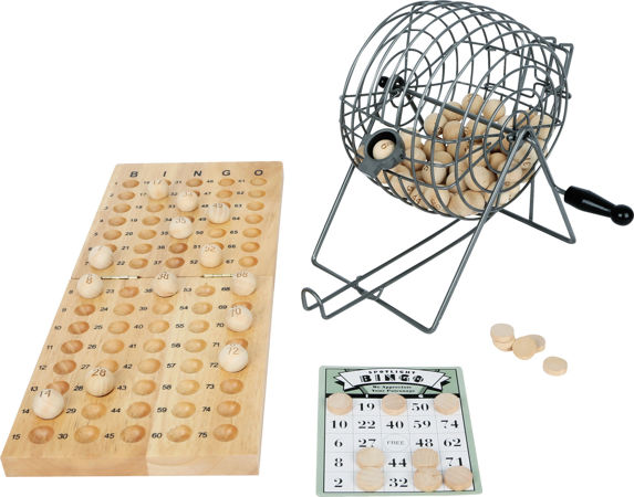 Small Foot Gra Bingo dla dzieci z akcesoriami drewniane kulki z cyframi