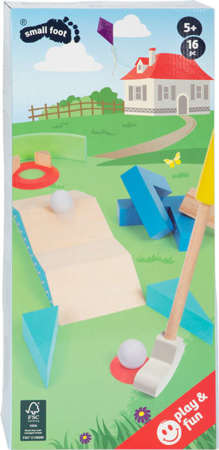 Small Foot Gra zręcznościowa dla dzieci minigolf zestaw drewniany