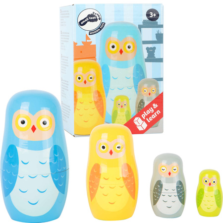 Small Foot Matrioszki Rodzina Sówek zestaw drewniany