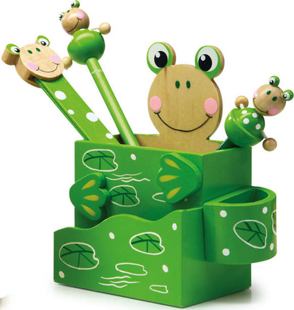 Small Foot Organizer na biurko z akcesoriami Żabka
