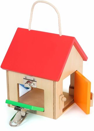 Small Foot drewniany domek edukacyjny z zamkami Compact Lock House
