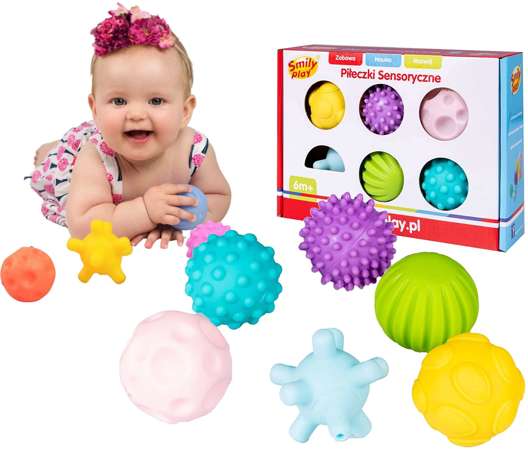 SmilyPlay Zestaw 6 piłek sensorycznych dla dzieci