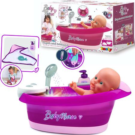 Smoby Baby Nurse Wanienka z hydromasażem i akcesoriami 