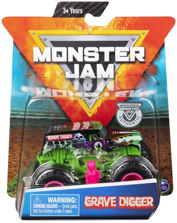 Spin Master Monster Jam ciężarówka pojazd Grave Digger 1:64 + figurka