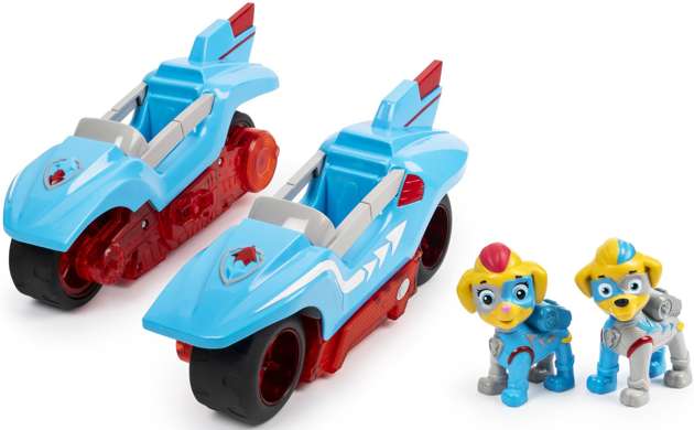 Spin Master Psi Patrol Mighty Twins 2 figurki + transformujący pojazd 2w1