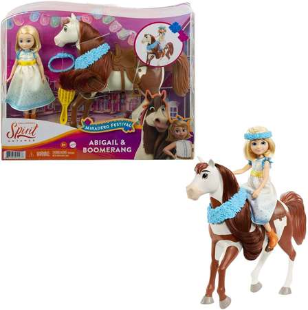Spirit Untamed zestaw lalka Abigail i koń Boomerang