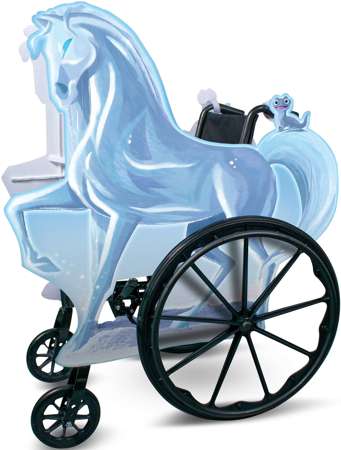 Strój karnawałowy kostium Kraina Lodu koń Nokk na wózek inwalidzki