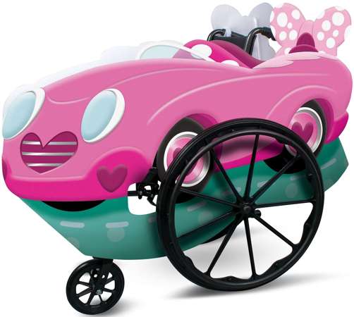 Strój karnawałowy kostium pojazd Myszka Minnie na wózek inwalidzki