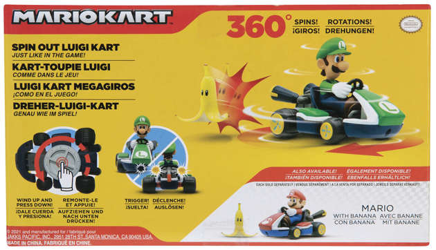 Super Mario Spin Out pojazd Luigi Kart