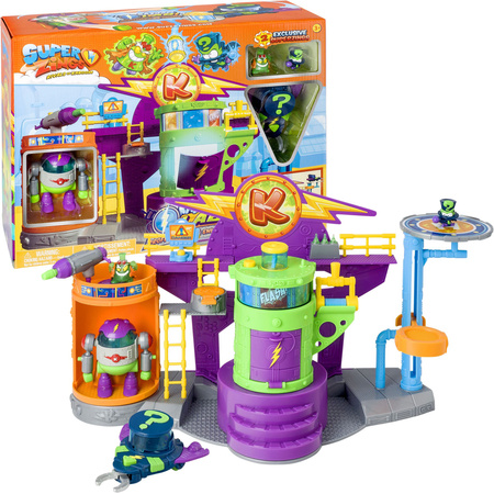 Super Zings laboratorium + figurki Profesor K i Enigma + robot + pojazd Magic Box Superzings