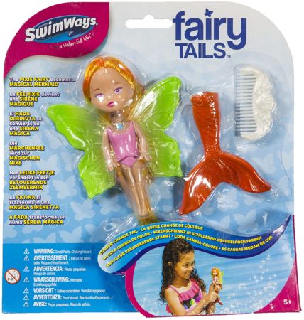 Swimways Mini wróżka syrenka lalka do wody zmienia kolor