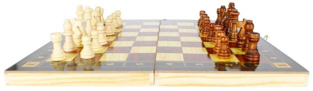 Szachy drewniane Zestaw klasycznych gier 2w1 w skrzynce