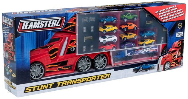 TeamsterZ Ciężarówka Transporter na resoraki + 10 autek