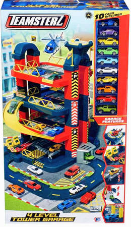 Teamsterz Garaż 4-piętrowy + 10 autek