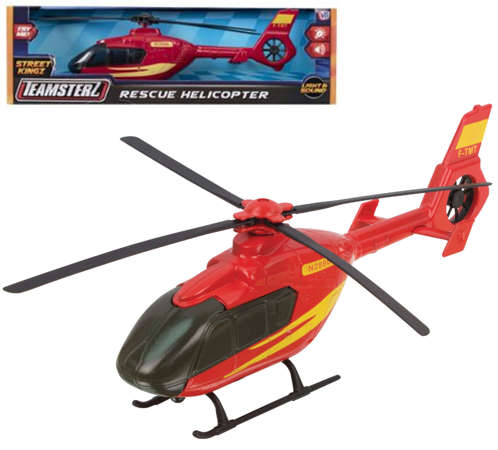 Teamsterz Helikopter ratowniczy czerwony ze światłem i dźwiękiem