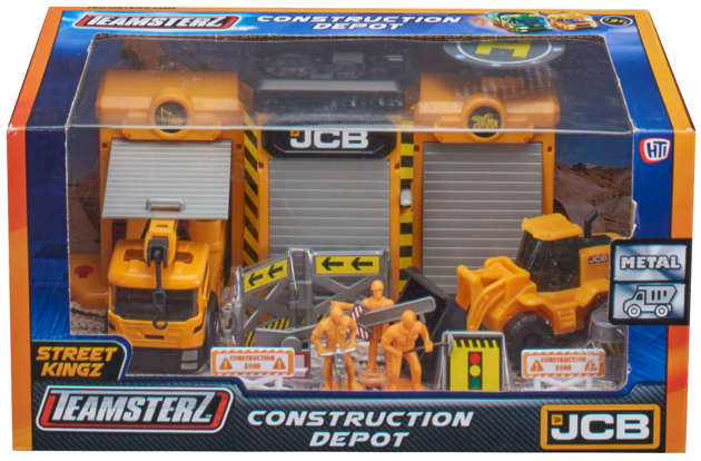 Teamsterz JCB Zestaw budowlany pojazdy i figurki