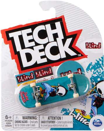 Tech Deck deskorolka fingerboard Blind z delfinem + naklejki
