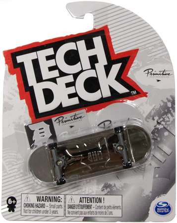 Tech Deck deskorolka fingerboard Primtive platynowa + naklejki