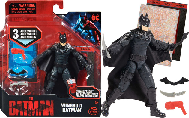 The Batman figurka akcji ruchoma Wingsuit 10 cm rozkładane skrzydła