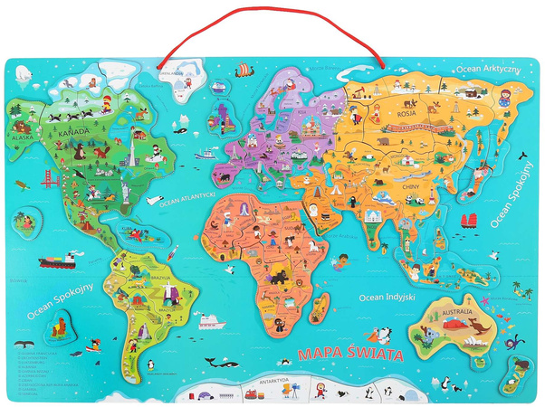Top Bright Tablica Magnetyczna Mapa Świata