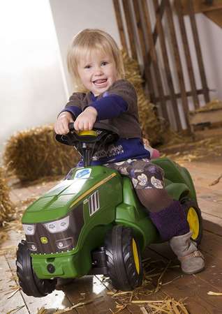 Traktor Jeździk John Deere z przyczepą dla dzieci