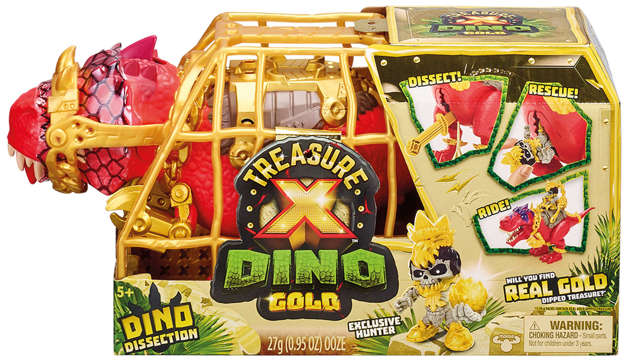 Treasure X Dino Gold dinozaur + łowca dinozaurów
