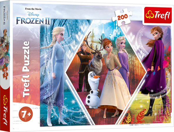 Trefl 13249 Puzzle 200 elementów Frozen II Kraina Lodu Siostry w Krainie