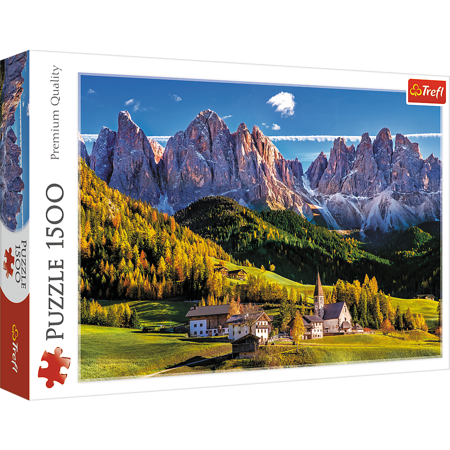 Trefl 26163 Puzzle 1500 Dolina Val di Funes Włochy
