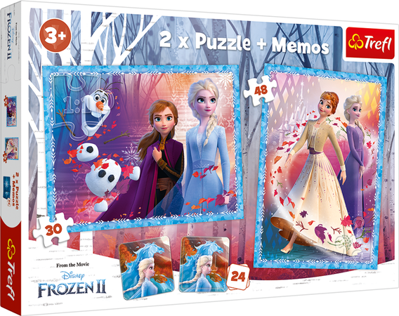 Trefl 90814 Disney Frozen II 2x Puzzle + Memos