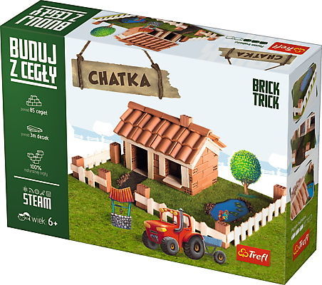 Trefl Buduj z cegły Brick Trick Chatka M 85+ cegiełek