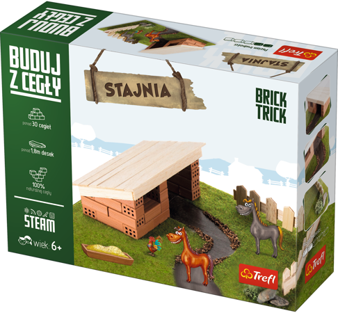Trefl Buduj z cegły Brick Trick Stajnia S 30+ cegieł