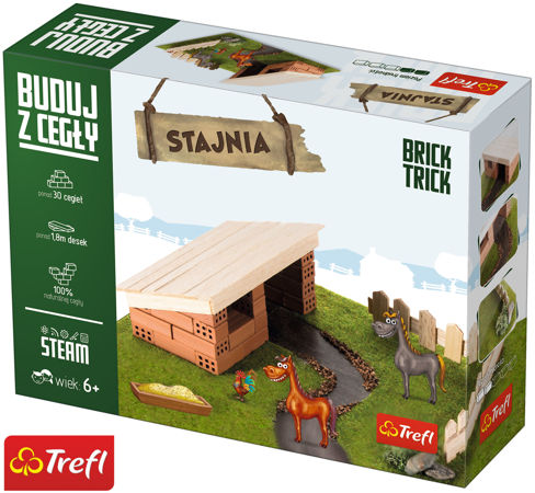 Trefl Buduj z cegły Brick Trick Stajnia S 30+ cegieł