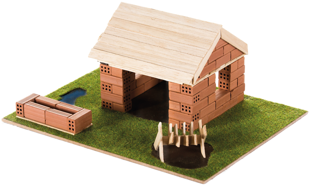 Trefl Buduj z cegły Brick Trick Zagroda M 75+ cegiełek