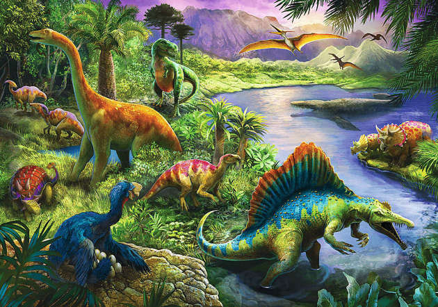 Trefl Puzzle 200 Drapieżne dinozaury