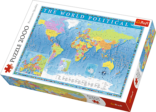 Trefl Puzzle 2000 elementów Polityczna Mapa Świata