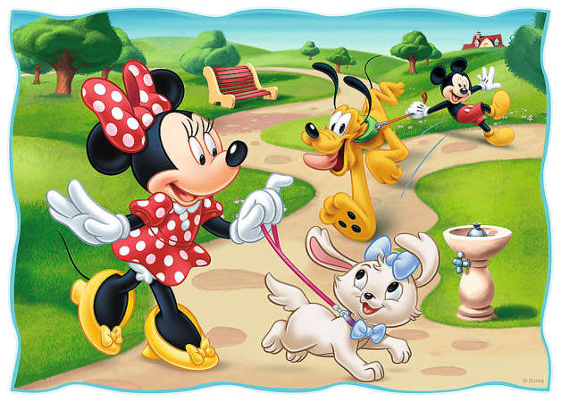 Trefl Puzzle 4w1 Disney Fajny dzień Mickiego