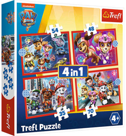 Trefl Puzzle 4w1 Psi Patrol w mieście
