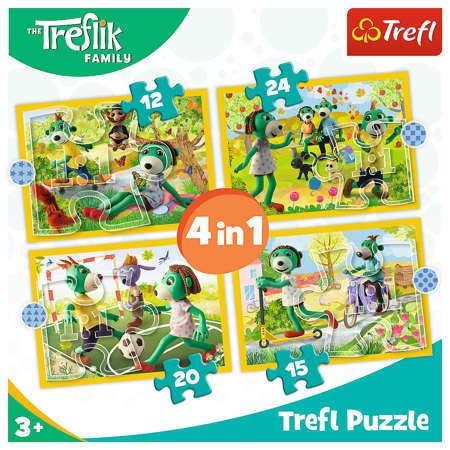 Trefl Puzzle 4w1 Wspólne zabawy Treflików