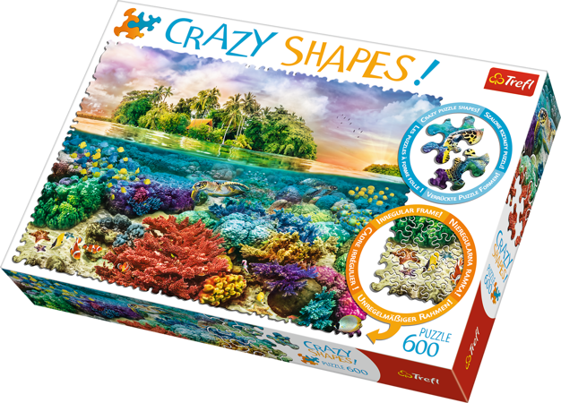 Trefl Puzzle Crazy Shapes Tropikalna wyspa 600 elementów