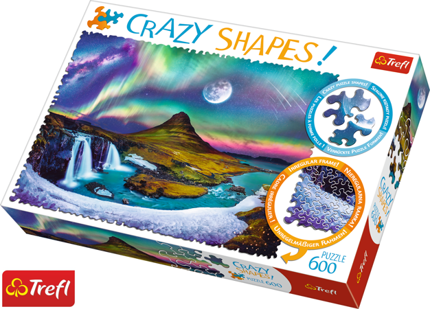 Trefl Puzzle Crazy Shapes Zorza nad Islandią 600 elementów