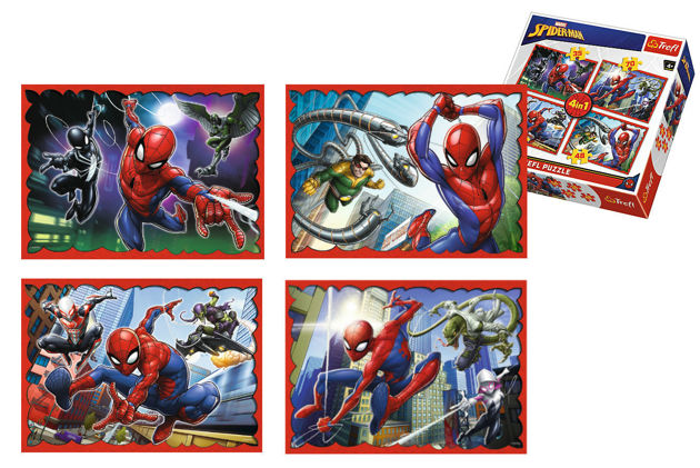 Trefl Puzzle Spiderman 4w1 W sieci Spidermana 207 elementów