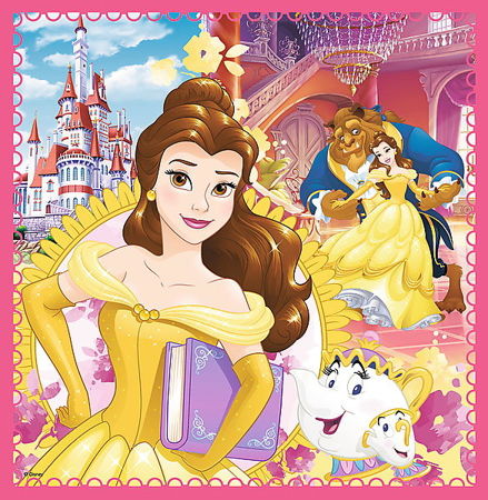 Trefl Puzzle Zaczarowany świat księżniczek Disney Księżniczki 3w1 106 elementów